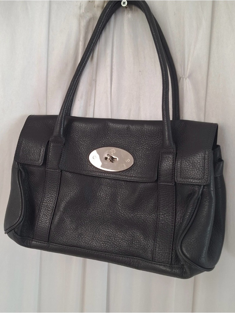 Mulberry Dark Grey Bayswater Shoulder Bag